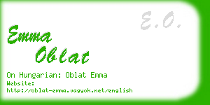 emma oblat business card